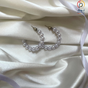 گوشواره حلقه‌ای با مروارید