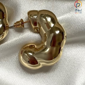 گوشواره میخی دفرمه مدل حجمی